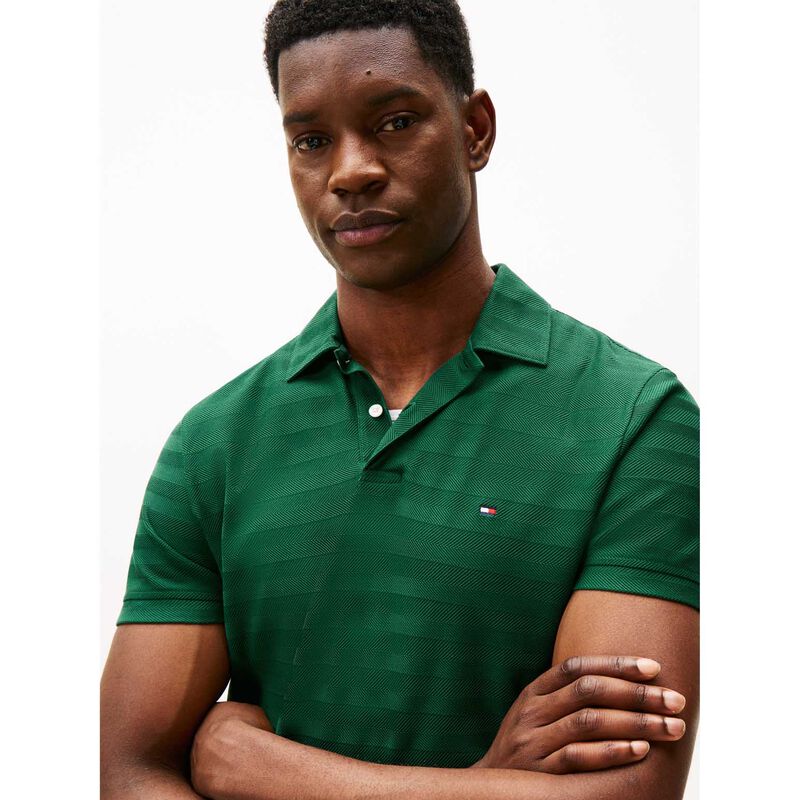 Tommy Hilfiger Herringbone Jacquard Polo Shirt image number 2